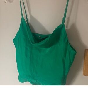 ZARA satin/silk crop top